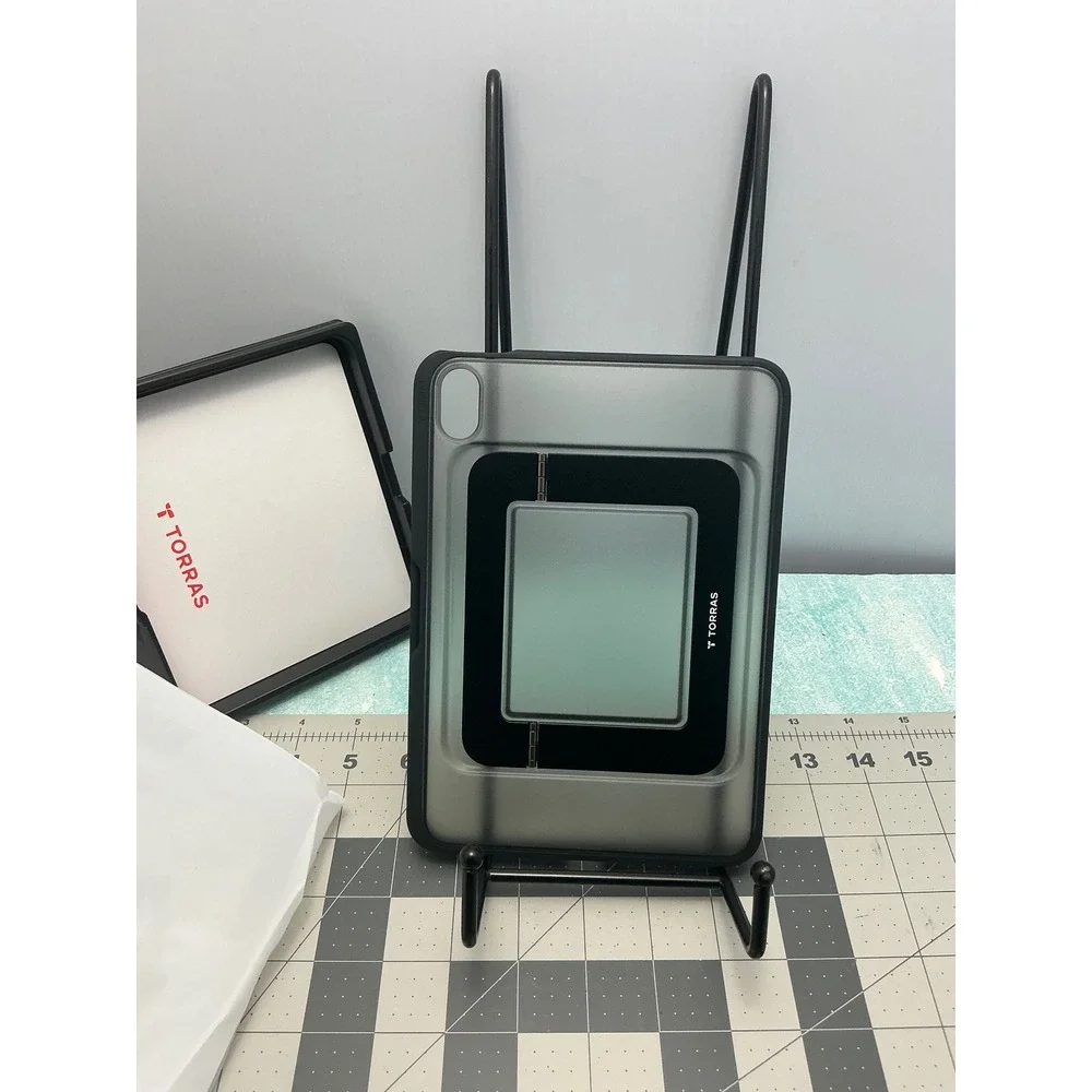Torras iPad Mini 7 Mini 6 Case with Kickstand Pencil Holder Black M4BE25